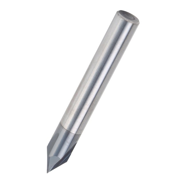 3 Flute Chamfer Milling Cutter, Carbide Chamfer End Mill, 3 Flute 60 Milling Cutter V Groove Router Bit Tungsten Steel CNC Carving, Endmills