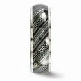 thumbnail image 3 of Grey Titanium Ring Band Wedding Step Down Standard Domed, 3 of 6