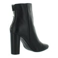 thumbnail image 2 of Aqua Womens Soren Leather Block Heel Ankle Boots Black 7.5 Medium (B,M), 2 of 2