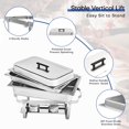 2 Pack 8QT Chafing Dish Buffet Set Stainless Steel Chafer Rectangular