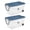 Clear / Blue, variant on 160 Quart (40 Gallon) Wheeled Clear Plastic Storage Bin 2-Pack Gray - Industrial Tote with Handle Drip-Resistant Lid