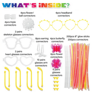 Kaitek Glow Party Pack – 448 Pcs Glow Sticks and Cool Connectors for Glasses, Headbands and More Fun!
