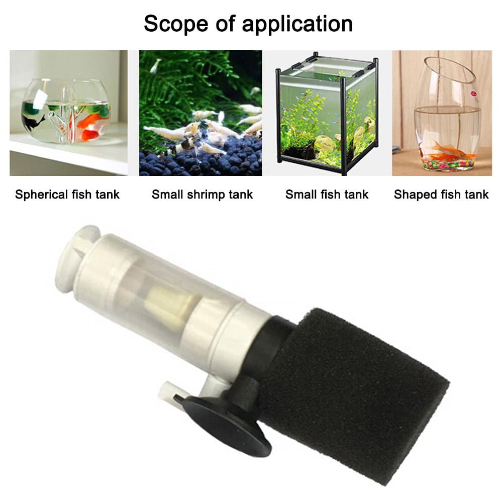 Coolmee Silent Mini Water Pneumatic Filter for Fish Bowl Aquarium