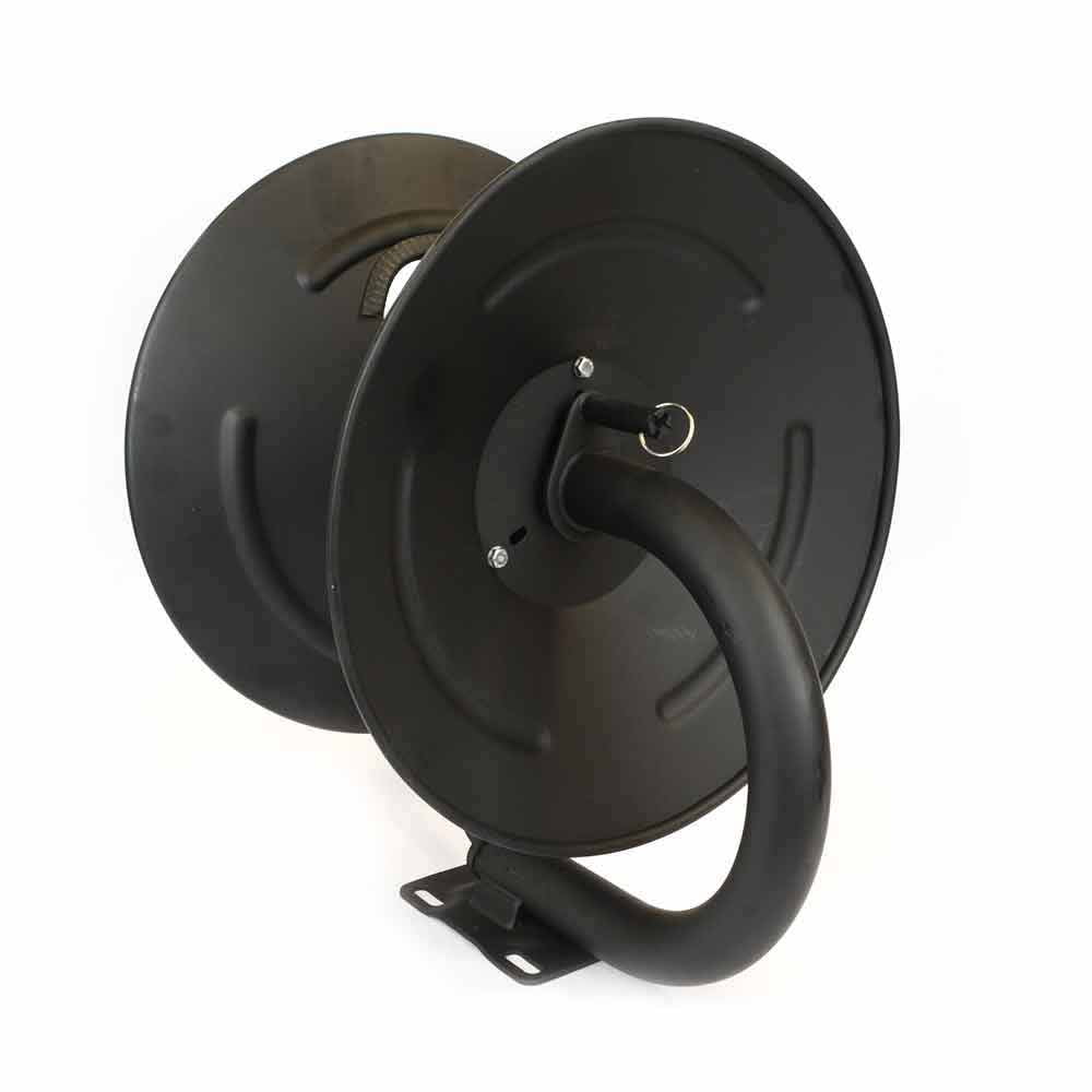 Interstate Pneumatics PW7190 3/8 Inch x 100' Steel Hose Reel with Swivel Fitting, Mounting Bracket and 3' Pigtail
