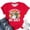 Red, variant on Womens Tshirts Casual Loose Round Neck Printed Top Christmas In July Womens Tees Red L
