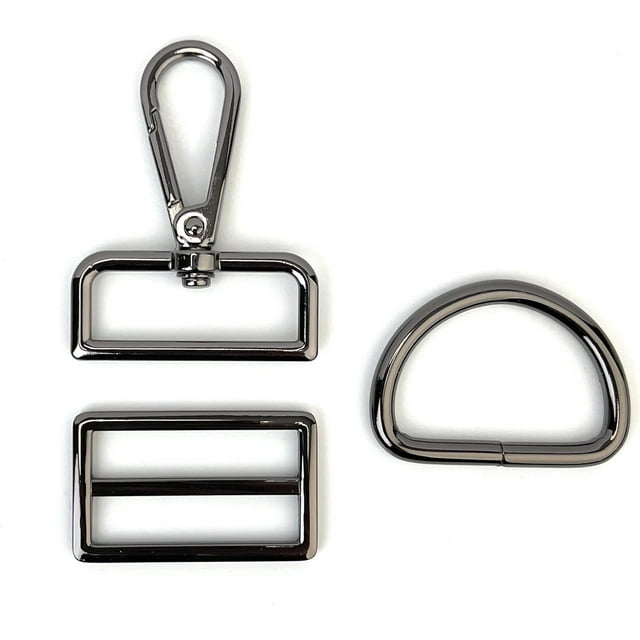 15 Pcs Purse Hardware Heavy Duty Swivel Snap Hooks D Rings for Purse and Tri-glide Slide Buckles for Bag Making