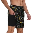 thumbnail image 3 of Daiia Wasp and Florals Mens Swim Trunks Swim Shorts Quick Dry Swim Shorts with Mesh Lining Pockets-X-Large, 3 of 9