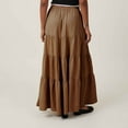 thumbnail image 4 of Womens Summer Maxi Skirts Trendy High Waisted Flowy Tiered Linen Skirt Casual Pleated A-Line Beach Long Skirts with Tie, 4 of 5