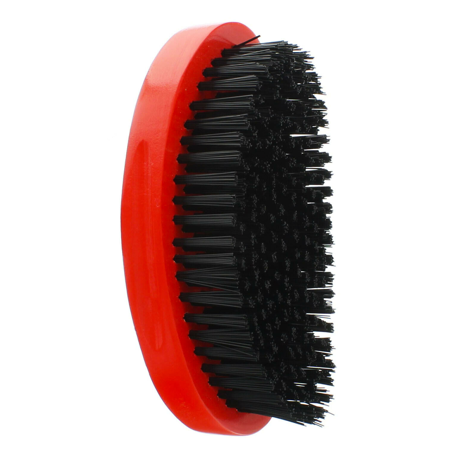 Curved HARD Boar Bristles Wave Military Palm Brush Wooden Handle