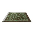 thumbnail image 2 of Ahgly Company Machine Washable Indoor Rectangle Abstract Turquoise Blue Modern Area Rugs, 8' x 12', 2 of 4