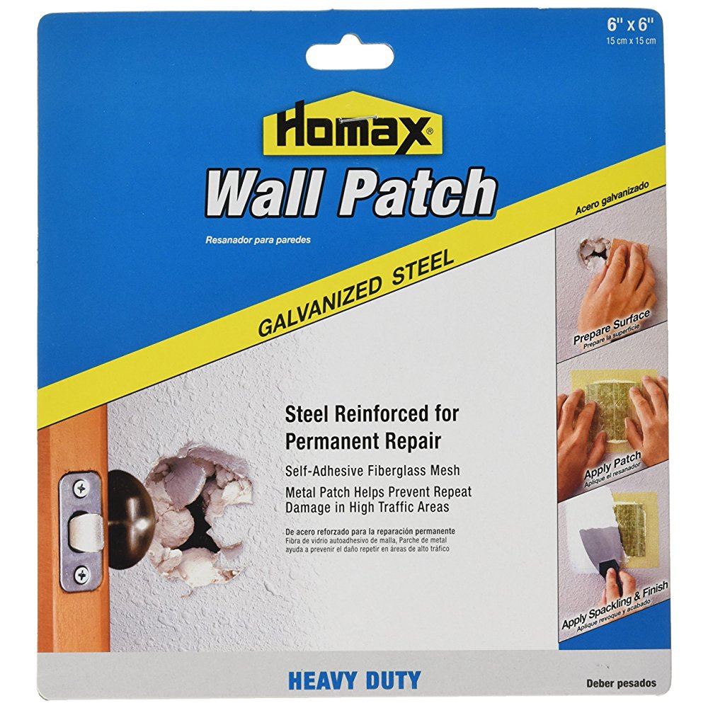 Homax Group 5506 Heavy Duty Self Adhesive Wall Repair Patch, 6Inch x 6