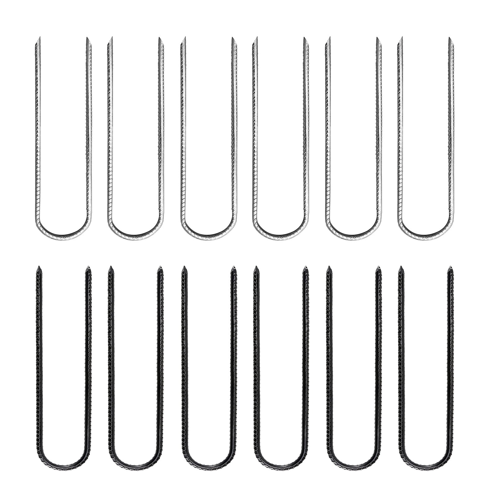 6pcs Ground Anchors Steel Fixing Tool Steel Ground Stakes Garden Stake Peg Resistant for Tents & Canopies