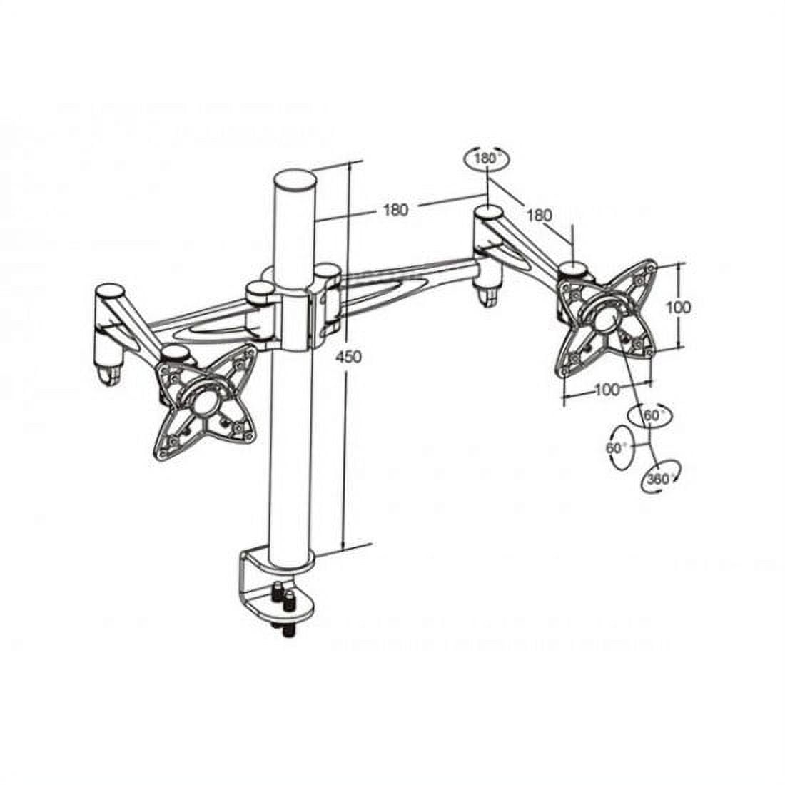 3 Way Adjustable Tilting Dual Desk Mount Bracket for LCD LED (Max 33Lbs, 10~23 inch)