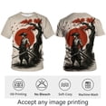 thumbnail image 3 of Rebaike Samurai Anime Manga Art T-Shirt – Japanese Warrior Ink Style Graphic Tee for Men, 3 of 7