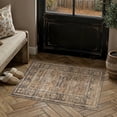 thumbnail image 3 of BERTHMEER 2'x3' Small Area Rugs for Doorway Bedroom Entryway Kitchen Dorm Entrance Vintage Floral Non Slip Washable Oriental Traditional Rugs, Brown, 3 of 8
