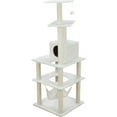 thumbnail image 4 of TRIXIE Abby Plush 4-Level 63.5" Cat Tree with Sisal Scratching Posts Condo & Cat Toy Cream, 4 of 8