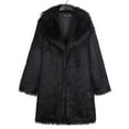 thumbnail image 7 of Penkiiy Men’s Faux Fur Long Coat Winter Warm Thicken Jacket Cardigan Fluffy Soft Plush Outerwear Overwear S-4XL Faux Fur Coat Men Black, 7 of 7