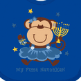 thumbnail image 4 of Inktastic Monkey Girl 1st Hanukkah Girls Baby Bib, 4 of 4