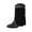 Black, variant on Xfvqtps Womens Western Ankle Boots with Tassel Detail Round Toe Chunky Heel Cowboy Booties Fashion Fall Winter Casual Boots for Women Black
