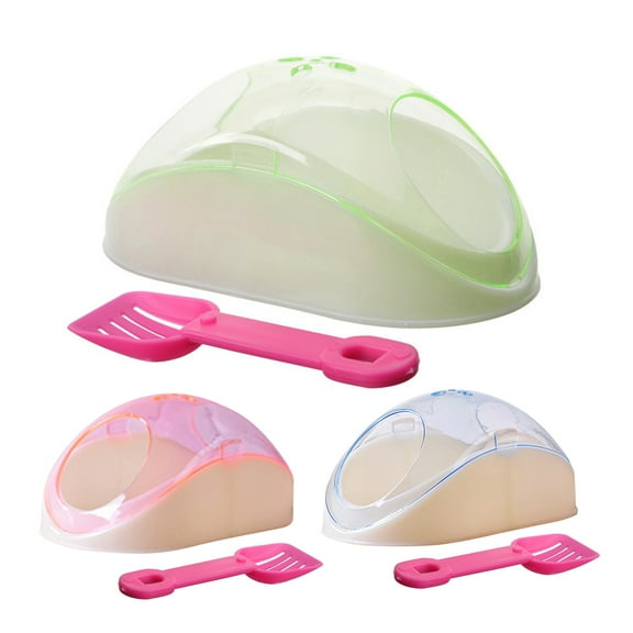 shenmeida Hamster Bathroom House with Scoop Set for Mouse, Chinchilla, Rat, Gerbil and Dwarf Hamster Pet Cleaning Supplies