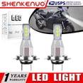 thumbnail image 1 of SHENKENUO For Honda CBR954RR 2002-2003 2X H7 LED Headlight Bulb 55W High Power 6000K White,Pack of 2,C41, 1 of 12
