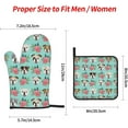 thumbnail image 4 of Funny English Dog Print Oven Mitts and Pot Holders Sets 4 Piece Set Kitchen Women Men Cooking Baking Microwave Heat Resistant, 4 of 6
