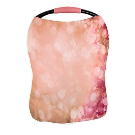 ABPHQTO Pink Blossom Nursing Cover Baby Breastfeeding Infant Feeding Cover Baby Car Seat Cover Infant Stroller Cover Carseat Canopy