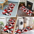thumbnail image 5 of 2'x6' Rug Runners for Hallways Kitchen, Red Black Grey Non Slip Entryway Beside Floor Carpet Runner, Moire Modern Artwork Abstract Washable Laundry Room Bedroom Throw Rugs Mat for Family Pet, 5 of 8