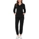 thumbnail image 2 of INSPIRAR CHIC Conjuntos de Pijamas para Mujeres con Sudadera y Pantalones de Noche con Bolsillos, Conjuntos de Lounge L Negro, 2 of 4