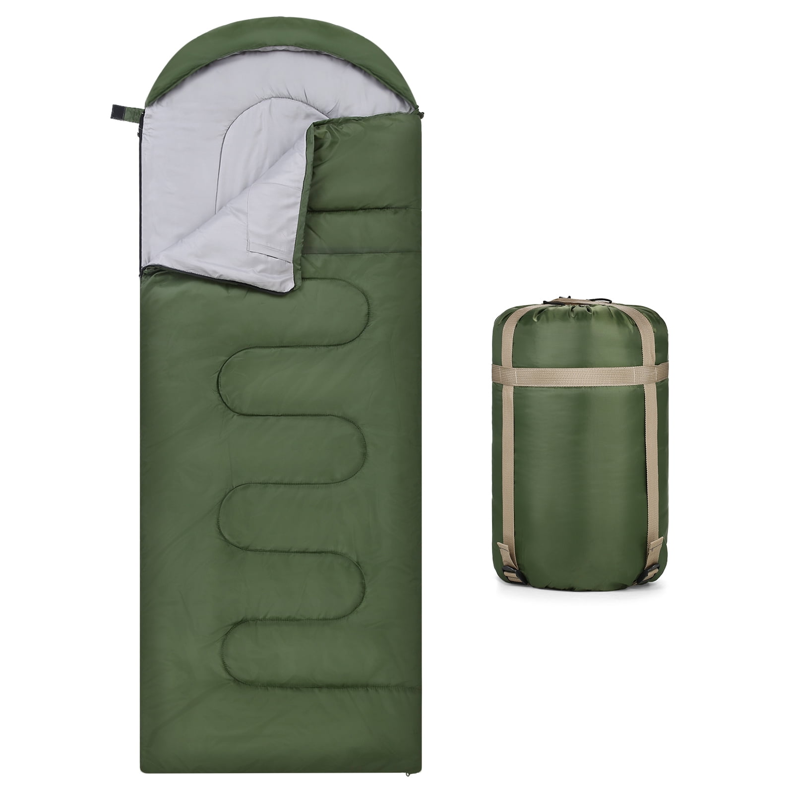 Camping Warm Sleeping Bags for Adults Outdoor Waterresistant Cold Weather Sleeping Bag Compact