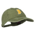 thumbnail image 5 of Indiana State Map Embroidered Washed Cotton Cap - Olive Green OSFM, 5 of 5