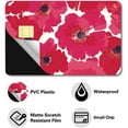 thumbnail image 3 of Flower Debit Card Stickers Credit Card Skin Red Waterproof Vinyl Bank Card Cover Skin Decals Protecting Sticker Removable Personalizing Anti-Wrinkling Slim for Card Decor 7.3x5.4 Inch, 3 of 8