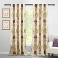 thumbnail image 3 of VOGOL Plant Print Home Decor Window Curtains for Bedroom, Grommet Vintage Room Darkening Drapes for Dining Room, 52x84 inch, 2 Panels, Brown, 3 of 8