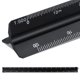 thumbnail image 1 of Regla triangular de metal CHAO 30 cm escala 1:100 1:200 1:250 1:300 1:400 1:500 negra, 1 of 5