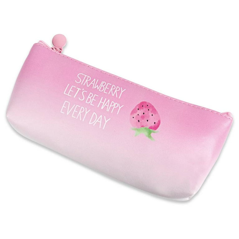 Strawberry Cute Pencil Case For Girls School Storage Bag Cosmetic Pen Box