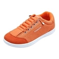 thumbnail image 7 of HEWUQI Women Minimalist Barefoot Canvas Sneaker Cushion Arch Support Non Slip Casual Shoe Low Top Slip on Solid Color Walking Shoes Orange Size 11.5, 7 of 7