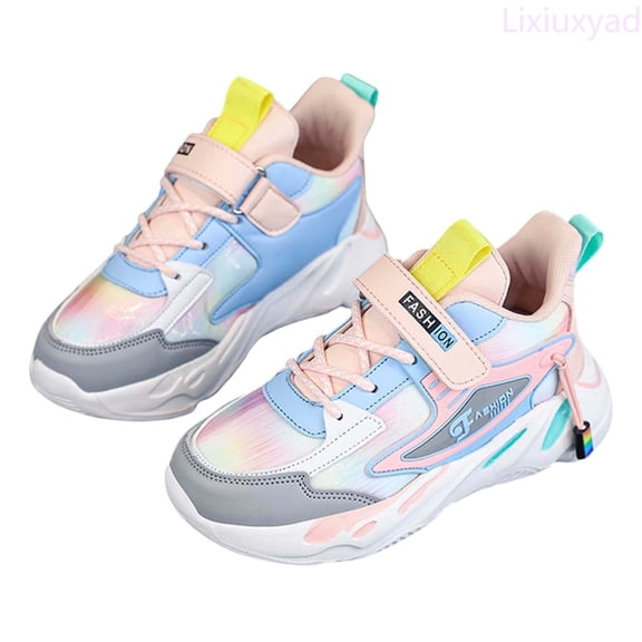 Lixiuxyad Girls Sneakers For Kids Casual Comfortable Lightweight Breathable Running Shoes Fashionable Non Everyday Wear Toddler Athletic Footwear Sports Kids Sneakers Sizes 10.5(Big Kid 28)