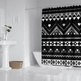 thumbnail image 2 of Waterproof Aztec Black Shower Curtain 72x72 Inch Boho Style Polyester Unique Shower Curtain for Bathroom Hotel Home Decor with 12 Plastic Hooks, 2 of 5