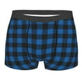 thumbnail image 5 of Uemuo Blue Black Plaid Pattern Men's Boxer Briefs,Trunk Anti-Chafing,Comfortable, Durable, and Stylish Underwear-Large, 5 of 9