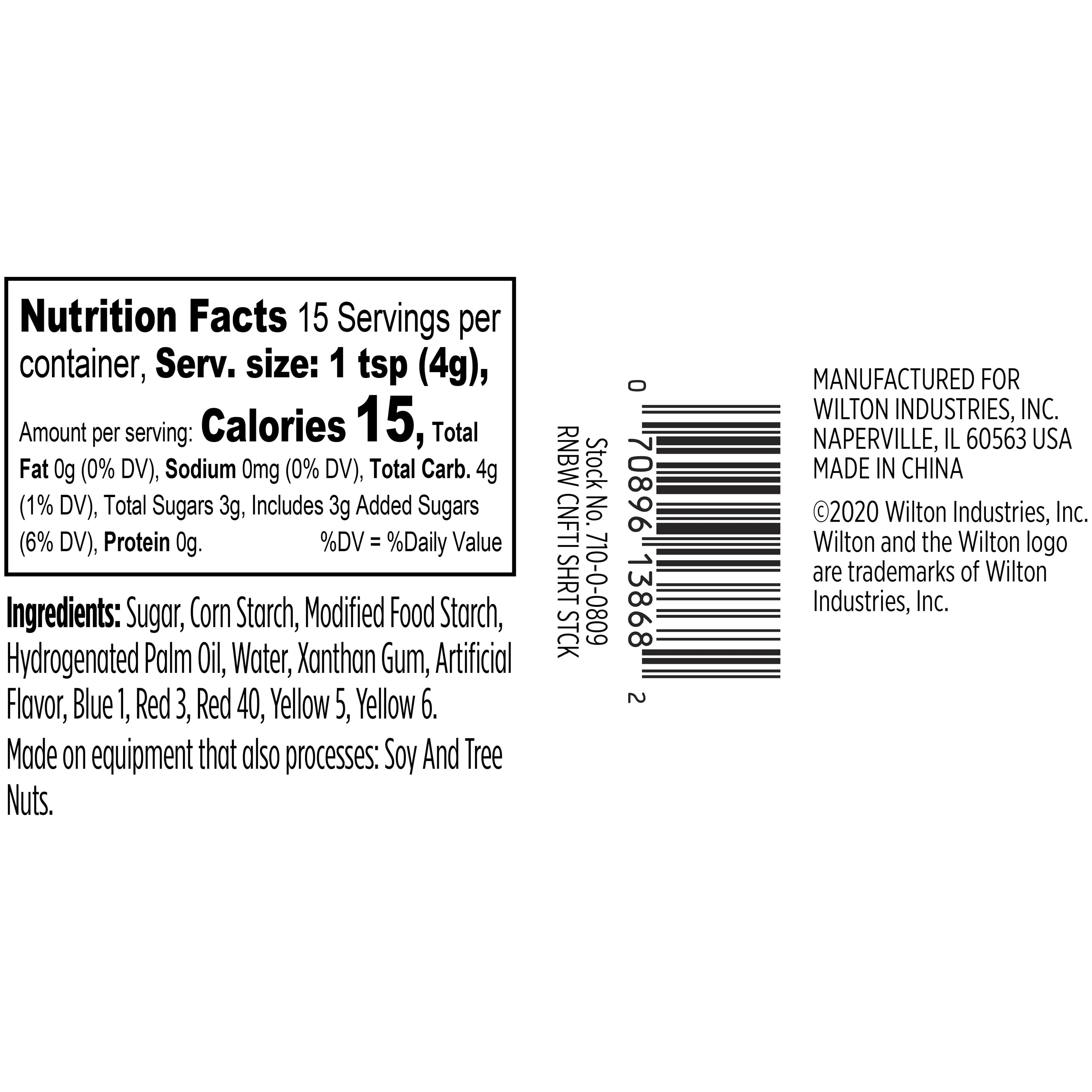 Wilton Bright and Colorful Rainbow Confetti Sprinkles, 2.04 oz.
