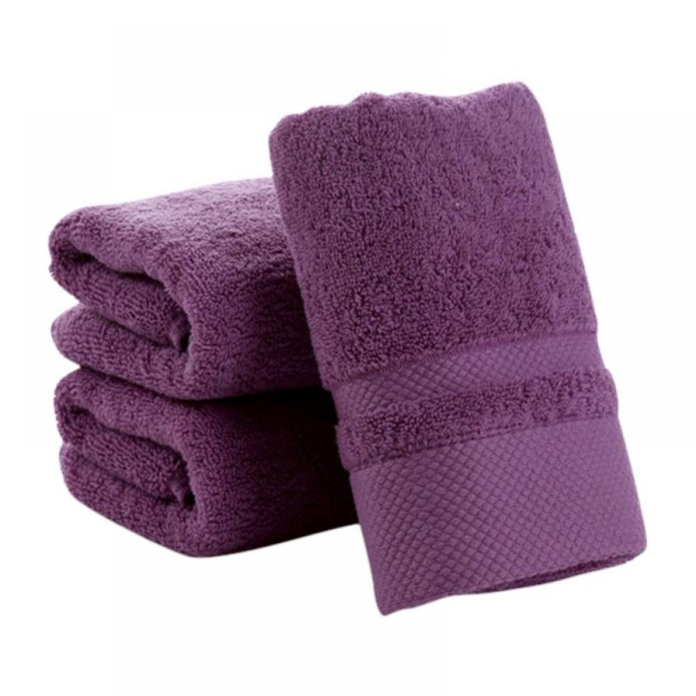 Clearance Sale! Luxury Thick Soft Absorbent Egyptian Cotton Towels Bath Face Washing Towel, Men's, Size: 34x75cm, Purple