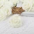 thumbnail image 4 of Artificial Rose Flower Heads, Real Looking Ivory White Foam Fake Roses for DIY Wedding Baby Shower Centerpieces Arrangements Party Tables Home Decorations (Ivory, Stemless), 4 of 5