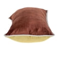 thumbnail image 4 of Reversible Gold and Brown Lumbar Velvet Throw Pillow, 4 of 5