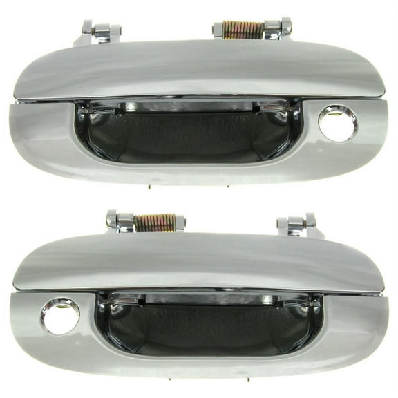 TRQ Outer Outside Exterior Door Handle Chrome Pair for Dodge Ram Pickup Truck DHA44282