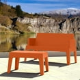 thumbnail image 2 of Compamia Box Resin Patio Coffee Table in Orange, 2 of 4