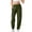 Army Green, variant on Women's Casual Cargo Pants Solid Color Drawstring Elastic Waist Multiple Pockets Joggers, Army Green, L