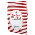 thumbnail image 5 of Northlight Striped Christmas Delivery Tied Gift Sack - 27.25" - White and Red, 5 of 8