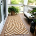 thumbnail image 6 of Addison Rugs Chantille Indoor/Outdoor Transitional Squares Orange Washable Runner Rug, 2'3" x 7'6", 6 of 6