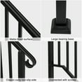 thumbnail image 5 of IVV Matte Black Wrought Iron Stair Handrail Handrail Pile Suitable for 1-2 Step Handrail, 5 of 9