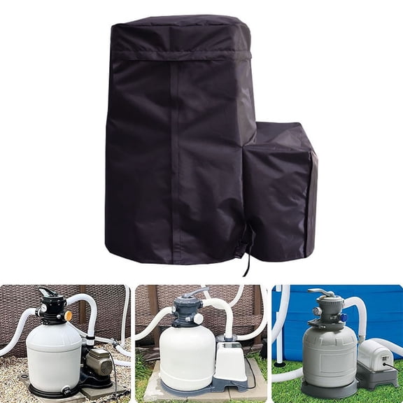 Homerr Pool Filter Pump Cover Sand Filter Pump Cover Waterproof Sand Filter Pump Cover - Easy Installation with Zipper Design for Above Ground Pools